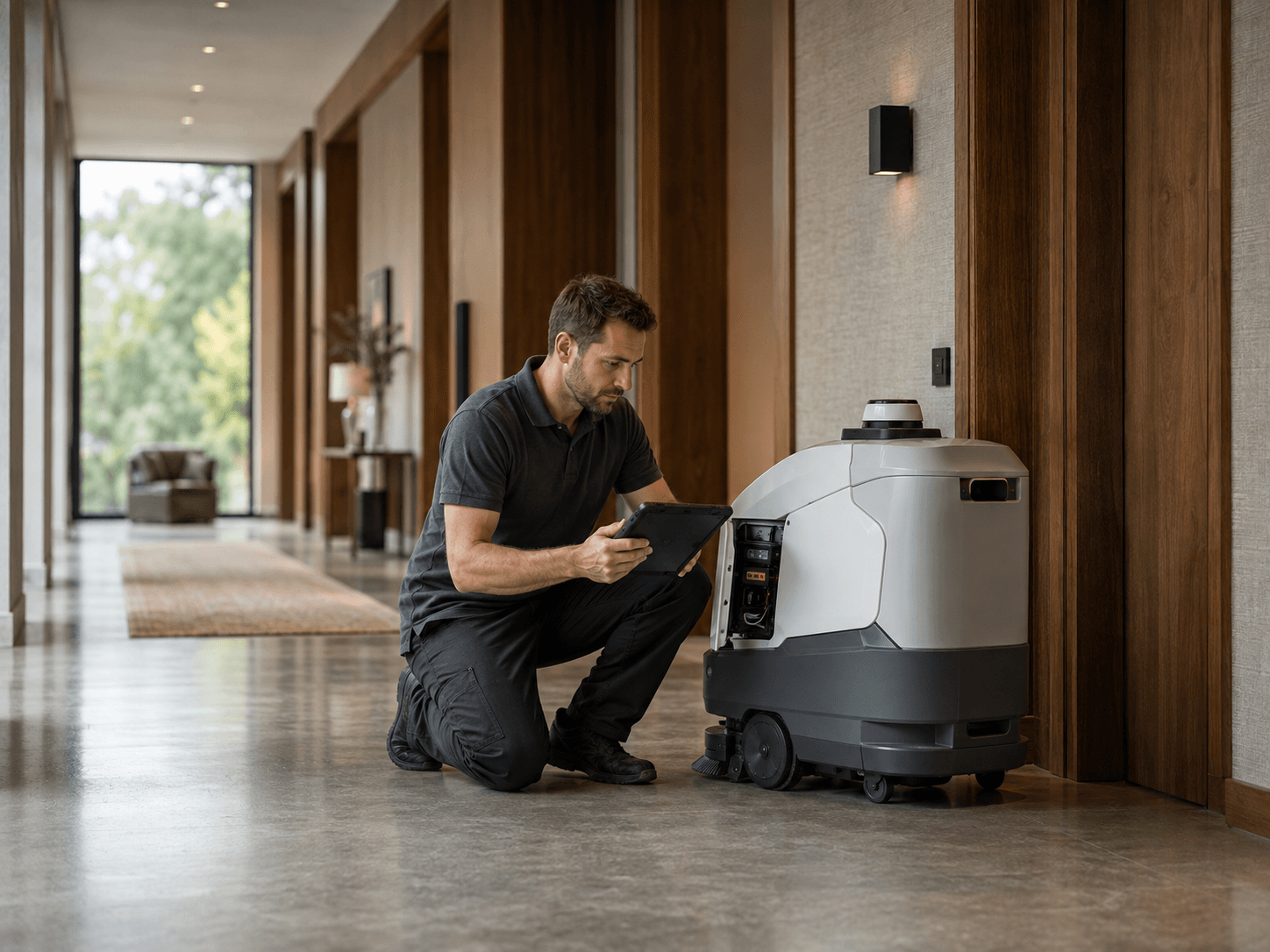 Illustrative Darstellung einer technischen Einrichtung eines Serviceroboters